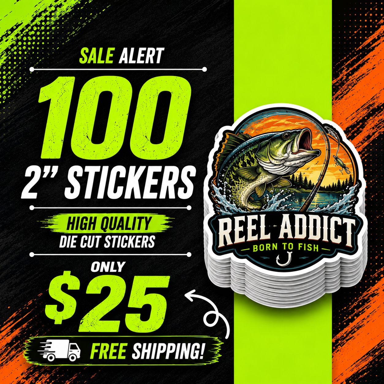 100 Custom 2” Die Cut Stickers