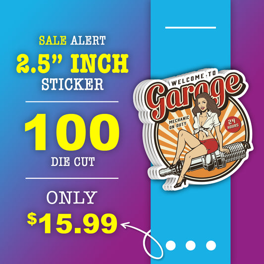 100   DIE   CUT   STICKERS   FOR $15.99    ( 2.5   INCH