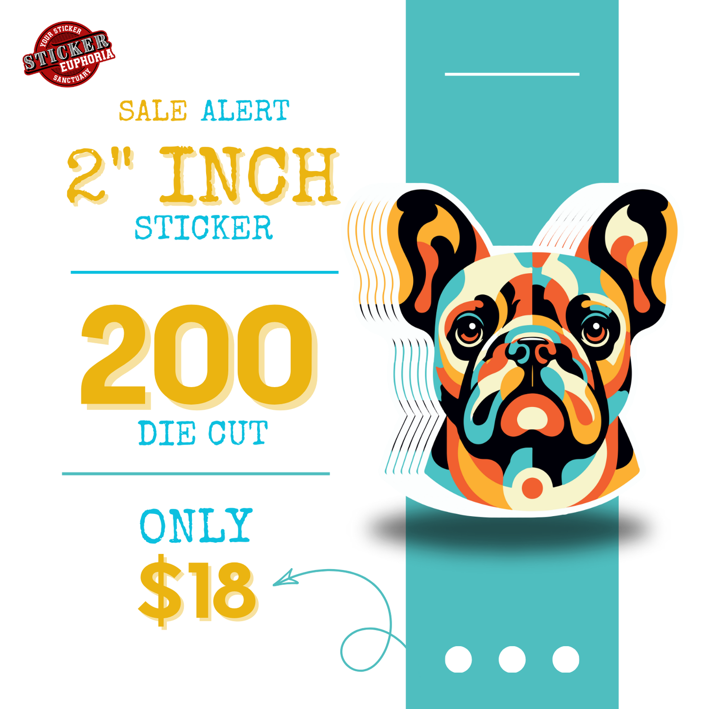 200   DIE   CUT   STICKERS   FOR $18   (   2   INCH   )